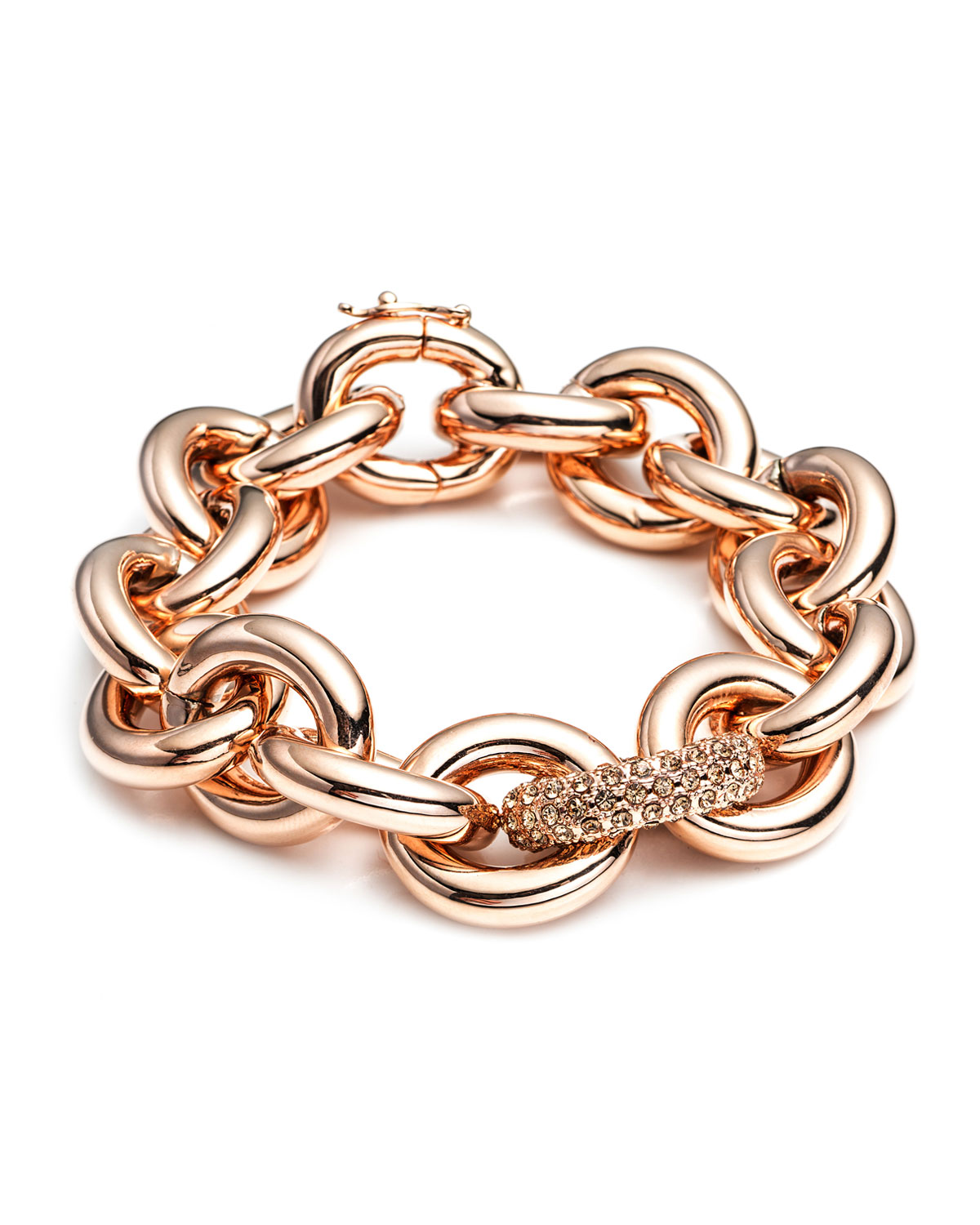 Eddie Borgo  Rose Gold Pave-Link Chain Bracelet